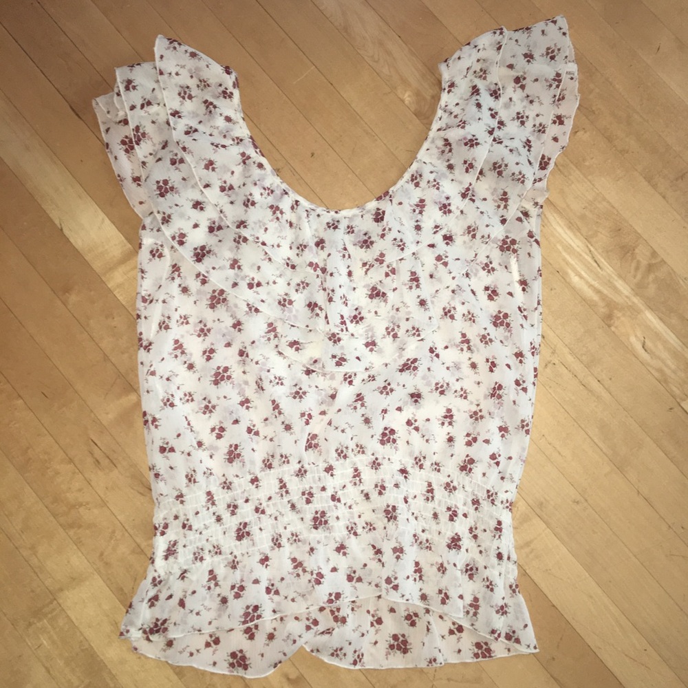 Floral Ruffle Top - Picture 2 of 7